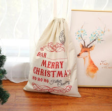 Load image into Gallery viewer, Christmas Gift Bags Large Organic deer elk Bag storage Xmas Sack Drawstring Bag Reindeers Santa Claus Kids Candy Sack SN2473