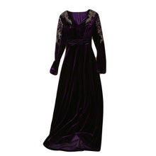 Load image into Gallery viewer, Long Dress High Quality Autumn Winter New Women'S Fashion Office Christmas Party Vintage Elegant Chic Sexy V-Neck Velvet Dresses