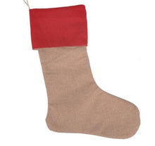 Load image into Gallery viewer, Christmas Stockings cotton canvas wave stripe Sack Sock Santa Claus Candy Gift Bag Filler Xmas Hanging Decoration 30*45cm