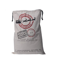 Load image into Gallery viewer, Wholesale Christmas gift bags 50pcs/lot 100% cotton 50*70cm Canvas Santa Sack elk Santa Claus Drawstring Large Rope storage bags