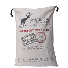 Load image into Gallery viewer, Wholesale Christmas gift bags 50pcs/lot 100% cotton 50*70cm Canvas Santa Sack elk Santa Claus Drawstring Large Rope storage bags