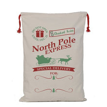 Load image into Gallery viewer, Wholesale Christmas gift bags 50pcs/lot 100% cotton 50*70cm Canvas Santa Sack elk Santa Claus Drawstring Large Rope storage bags