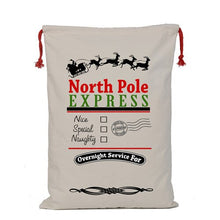 Load image into Gallery viewer, Wholesale Christmas gift bags 50pcs/lot 100% cotton 50*70cm Canvas Santa Sack elk Santa Claus Drawstring Large Rope storage bags