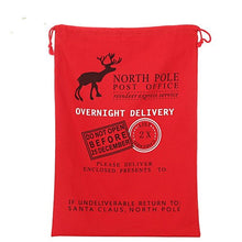 Load image into Gallery viewer, Wholesale Christmas gift bags 50pcs/lot 100% cotton 50*70cm Canvas Santa Sack elk Santa Claus Drawstring Large Rope storage bags