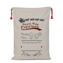 Load image into Gallery viewer, Wholesale Christmas gift bags 50pcs/lot 100% cotton 50*70cm Canvas Santa Sack elk Santa Claus Drawstring Large Rope storage bags