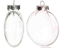 Load image into Gallery viewer, Free Shipping DIY Paintable/Shatterproof Clear Christmas Ball,  Silver Cap Plastic Disc Ornament, 100/Pack