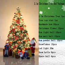 Load image into Gallery viewer, 2.1 m luxury Christmas tree package with decoration 1.5/1.8/2.4/3 m Christmas New Year decorations
