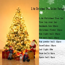 Load image into Gallery viewer, 2.1 m luxury Christmas tree package with decoration 1.5/1.8/2.4/3 m Christmas New Year decorations
