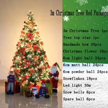 Load image into Gallery viewer, 2.1 m luxury Christmas tree package with decoration 1.5/1.8/2.4/3 m Christmas New Year decorations