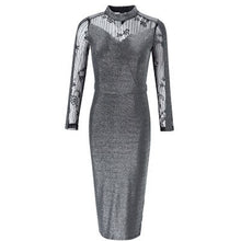 Load image into Gallery viewer, Patchwork Spring ladies Lace dress 2019 new Long sleeves Christmas office lady women elegant Autumn long sexy Pencil dresses 3xl