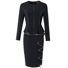 Load image into Gallery viewer, Beading Pencil dress Spring 2018 new Superior quality work Women office sexy Party Dress s 3xl winter Ruffles Christmas dresses